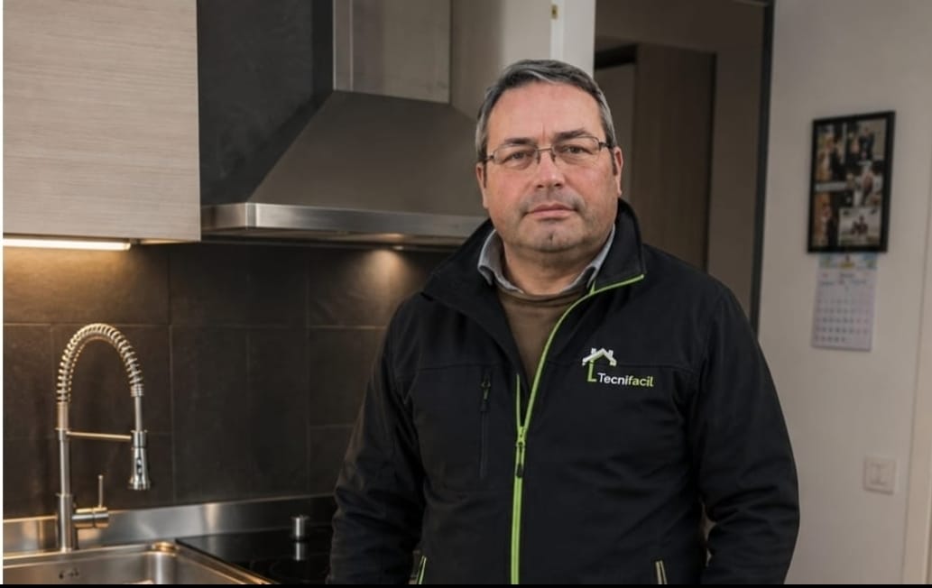 Profesional de Tecnifacil en una vivienda
